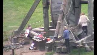 Warwick Castle Siege Engine Worlds Largest trebuchet [upl. by Burtis]