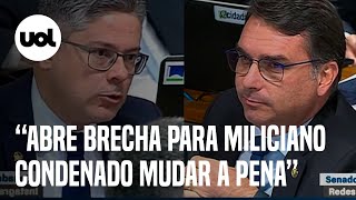 Senador critica emenda proposta por Flávio Bolsonaro Abre brecha para miliciano [upl. by Tarazi775]