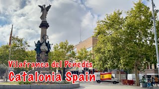 Walking in Catalonia Spain Vilafranca del Penedes [upl. by Arodaeht]