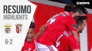 Highlights  Resumo Benfica 62 Braga Liga 1819 14 [upl. by Martica]