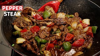 Easy way to make the tastiest Pepper Steak recipe for your family  cooking stir fry [upl. by Charlotta341]