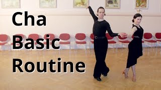 Cha Cha Basic Routine Membership Figures  Marts Smolko  Tina Bazykina [upl. by Nobell]