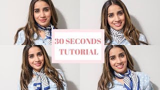 How to Tie Silk Scarf Around Neck 5 Ways [upl. by Arada284]