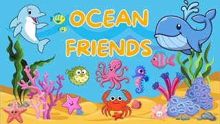 Ocean Friends Song  Learn About Sea Animals  Fun Kids Songquot [upl. by Tollmann99]