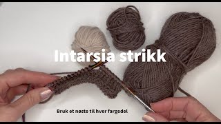 Intarsia strikk [upl. by Anawqahs856]