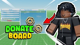 How To Make A DONATION BOARD In Roblox Studio WORKING 2023 [upl. by Hedgcock]