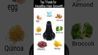 Top 7 Foods For Healthy Hair Growth [upl. by Bigler]