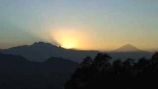 The Winter Solstice as viewed from the pyramid of the quotnew firequot in Mexico City [upl. by Eeluj]