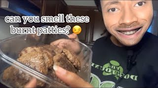 ASMR Cooking monkey meat burgers with The Rock very relaxing 👨🏽‍🍳 asmr [upl. by Kurys]