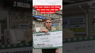 She won lottery 2 times the same day with the same numbers lottery viralvideo lotterywinner fact [upl. by Yatnoj]