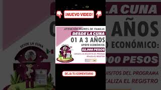 📌🎉Recibe el apoyo de Desde la Cuna 2000 pesos ¡REALIZA EL REGISTRO [upl. by Panthea]