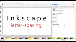 Inkscape change text letter spacing [upl. by Cornelius]