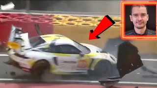 BIG CRASH 🔴🏁 Alex Malykhin Huge RAIDILLON Crash at WEC 6 hours of SpaFrancorchamps  2024 [upl. by Dorene631]