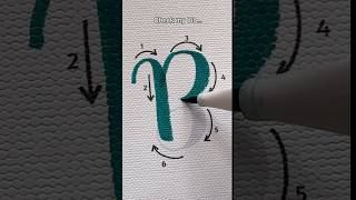 Easy Lettering Tutorial ❤️ shorts nhuandaocalligraphy calligraphy [upl. by Anawak845]