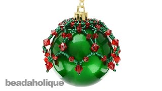 How to Make a Beaded Christmas Ornament Topper [upl. by Chema]