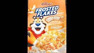 Kelloggs Frosted Flakes Cinnamon French Toast Cereal RandomRatingsandReviews FrostedFlakes snacks [upl. by Aniluap]