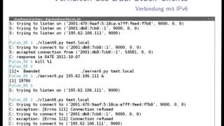 IPv6Socketprogrammierung mit Python [upl. by Yenmor915]