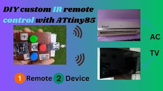 make your custom IR remote using Attiny85 microchip studio attiny85 [upl. by Lilah]