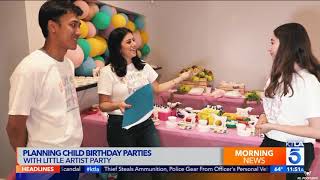 Little Artist Party Featured on the KTLA Morning News [upl. by Hehre158]