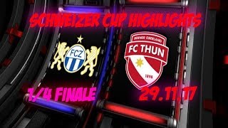 Fc Zürich vs Fc Thun 291117 [upl. by Namar]