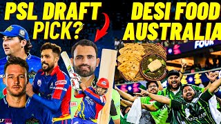 Which team pick fakhar Zaman miller amir sharjeel in psl draft  Desi food for fans 1st test [upl. by Morie]