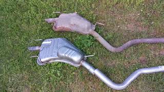 DIY Saab 95 Changing Exhaust System [upl. by Yecies860]