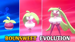 How To Evolve Bounsweet Into Steenee And Tsareena In Pokemon Sword amp Shield  Galar Pokedex [upl. by Treblihp423]