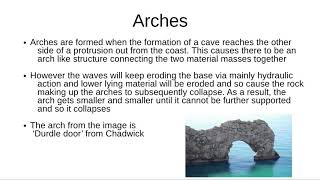 Geography AQA 3132 2  Landforms from deposition and erosion and their characteristics [upl. by Anelhtac]