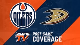 ARCHIVE  Oilers PostGame Interviews at Ducks [upl. by Kellen797]