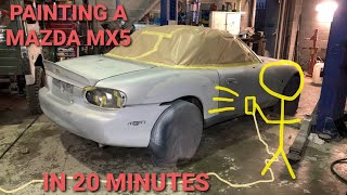 Painting a Mazda MX5 in 20 Minutes [upl. by Aynik836]