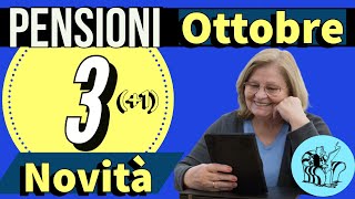 PENSIONI OTTOBRE 👉 Ecco TUTTE LE NOVITÀ  PARTICOLARITÀ in arrivo con questa mensilità❗️ [upl. by Konopka]