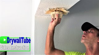 How to match stomp texture after drywall repair step by step [upl. by Ackerman630]