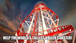 Skyscraper quotRide Comboquot Vision Render Worlds Tallest Roller Coaster amp Drop Tower IAAPA 2015 [upl. by Mandelbaum]