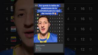 Así queda la tabla de posiciones en la clasificación de Conmebol para la Copa del Mundo 👀🔥 [upl. by Notsirhc]
