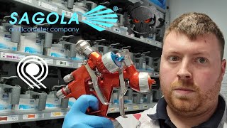 Sagola 4600 Xtreme 12XL spray gun review using Standox [upl. by Ellevehs951]