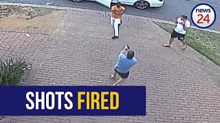 WATCH  Shootout outside Lonehill home in Johannesburg no injuries reported [upl. by Anividul]