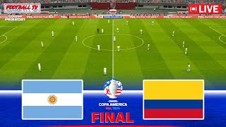 LIVE  ARGENTINA vs COLOMBIA  FINAL COPA AMERICA 2024  Match Live  PES Gameplay Realistic [upl. by Mis]