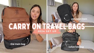 Carry On Travel Bag Set Up 2024 [upl. by Namyl]