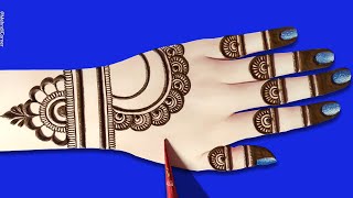 Easy Beautiful Mehndi design for Backhand  Stylish Mehndi design Simple Mehndi Mehandi ka design [upl. by Astto231]