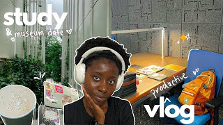 °‧★ STUDY VLOG realistic vlog working in a lab MCAT studying and museum dates✨ slice of life⊹♡ [upl. by Pascoe]