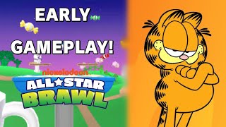 Garfield EARLY GAMEPLAY in NICKELODEON ALLSTAR BRAWL Datamine [upl. by Ecertap]