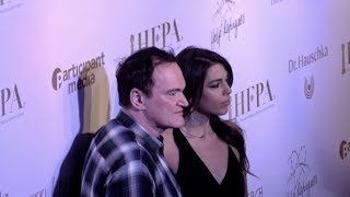 EXCLUSIVE  Quentin Tarantino and girlfriend Daniella Pick attends HFPA party in Cannes [upl. by Ilbert]