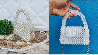 Bolsa de Pérolas Luxo Parte 1  Beaded Bag [upl. by Zales339]