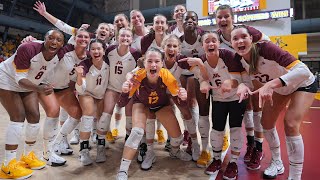 Highlights 16 Minnesota Volleyball Outlast 7 Wisconsin in Five Sets [upl. by Llerihs960]