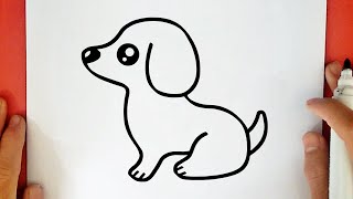 HOW TO DRAW A CUTE PUPPY [upl. by Felicity408]