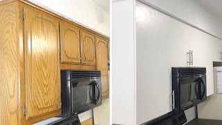 How To DIY Modern Kitchen Cabinet Remodel  Update Cabinets on a Budget  Modern Builds  EP 46 [upl. by Earased]