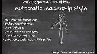 Autocratic Leadership  What is it ProsCons All you need to know in less than 3 minutes [upl. by Chemar]