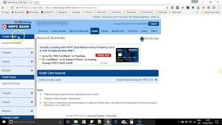 कैसे देखें or Download Credit Card statement  HDFC HINDI  2017 [upl. by Dnalyar]