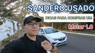 SANDERO 10 USADO boa compra O que analisar Recall motor consumo e problemas comuns [upl. by Burnley952]