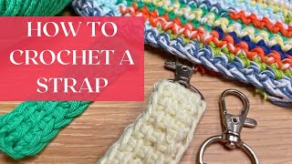 How to Crochet a Strap for a Bag Purse or Keychain Miu Miu inspired project [upl. by Ettelra]